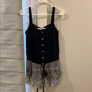 Navy and Gray Romper